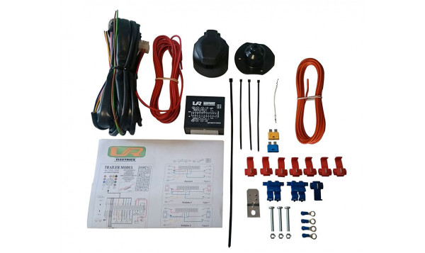 Kit elettrico 13 poli con centralina CAN KGM Musso per gancio traino