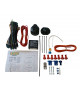 Wiring kit with 13-pin control unit with parking sensor management